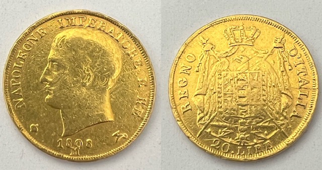 Milano, Napoleone I Re d' Italia 20 Lire 1808 BB